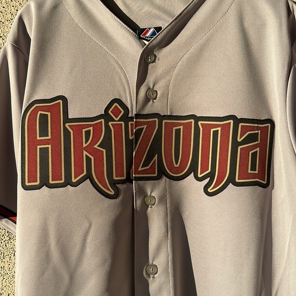 VINTAGE ARIZONA DIAMONDBACKS MAJESTIC MLB JERSEY ALTERNATE GREY MEDIUM - Picture 6 of 6